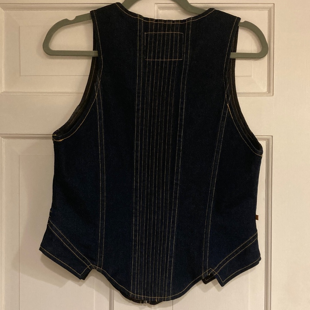 Miaou L Dark Blue denim dolly corset. Featuring a front zipper. NWT. - Picture 3 of 6